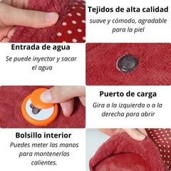 Rechargeable Electric Hot Water Bottle - Quick Heat in 15 Minutes, Portable & Effective for Muscle Pain Relief, Neck, Back, and Lumbar Pain | Long-Lasting Warmth for Up to 8 Hours | Safe, Easy-to-Use