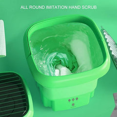 Portable Washing Machine | Mini Foldable Washer & Dryer Combo with Soft Spin Dry
