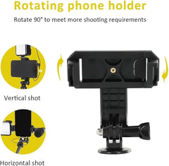 Live Set Fill Light Selfie Stick Tripod – Foldable, with Microphone & Adjustable Lighting