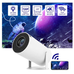 Portable Family Projector | Android Smart Projector with HD Display for Camping & Home