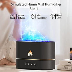 Flame Air Humidifier | Ultrasonic Aromatherapy Diffuser with Volcanic Flame Effect