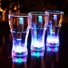 Acrylic LED Flashing Color-Changing Glass | Water-Activated Light-Up Beer Mug & Whiskey Cup for Parties