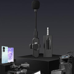 K35D Wireless Microphone – Plug & Play Mini Collar Mic for Vlogging, Streaming & Game Shooting (3.5mm AUX)