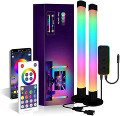 Smart LED Light Bar RGB Lights | Bluetooth App Remote Control, 3-in-1 16 Million Colors, TV Backlight for Room, Movies, PC, Gaming Setup - 2PCS