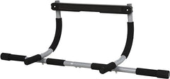 Multifunctional Door Pull-Up Bar – Heavy-Duty Steel Exercise Bar with Foam Grip Handles, Adjustable Training Bracket for Full-Body Home Workouts (Black & Grey)