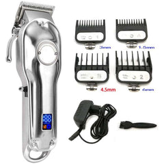 Professional Hair Clipper for Men – Cordless Rechargeable Grooming Kit with Precision T-Blade Trimmer, 6 Guide Combs, Beard & Haircut Tool for Barbers and Home Use