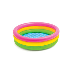 3 Rings Inflatable Sunset Glow Pool | Colorful Swimming Pool for Babies and Toddlers, Easy Setup Kids' Wading Pool for Summer Fun
