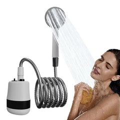 Portable Camping Shower | USB Rechargeable Electric Shower Pump with Handheld Shower Head for Outdoor Camping, Car Washing, Gardening, Pet Cleaning, and Travel
