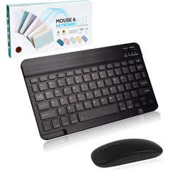 Ultra-Slim Bluetooth Keyboard & Mouse Combo – Rechargeable Wireless Set with Silent Keys, Ergonomic Design, Wide Compatibility for Windows, Android, iOS, iPad, PC & Laptop