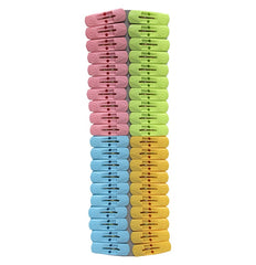 Plastic Clothes Pins Laundry Clips | 40 Pcs Colorful Clothespins with Bag, 2-Inch Small Clothespins for Hanging Clothes – 4 Colors