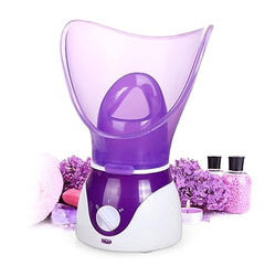 Facial Steamer | Professional Face Sauna Steamer with Aroma Diffuser | Deep-Cleansing Steam Inhaler & Moisturizer for Skin and Sinus Care (Purple)