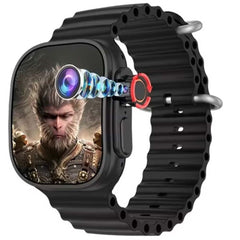 ST13 Smart Watch - 2.2" Full Touch Display, 4G SIM Support, 3 Interchangeable Straps, Wireless Charger, Unisex Black Design for Men & Women