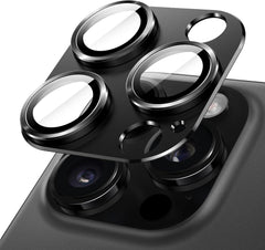 Camera Lens Protector for iPhone 16 Pro (6.3") and iPhone 16 Pro Max (6.9") | 9H Tempered Glass with Magnetic Matte Metal Plate, Full Coverage Case-Friendly Design