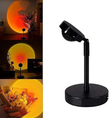 180° Rotatable USB Rechargeable Sunset Light Projector | LED Ambient Night Lamp for Bedroom, Kids, and Adults | Relaxing Home Décor Lighting
