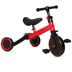 3-in-1 Kids Tricycle Toddler Bike – Adjustable 3-Wheel Trike for Boys & Girls with Removable Pedals, Handlebar & Seat | Safe & Fun Ride (Red)