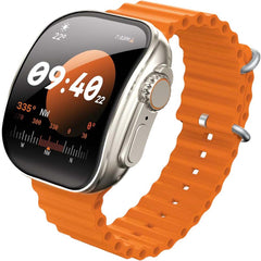 TC41 Curve Smartwatch with 2.01" AMOLED Display, GPT AI Assistant, Bluetooth Calling, Wireless Charging, IP68 Waterproof, Fitness Tracker – Stylish Orange Edition