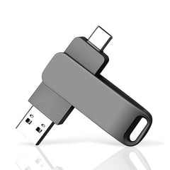 64GB USB-C Flash Drive | 170MB/s High-Speed Dual-Port Memory Stick | USB-C & USB-A for Android Smartphones, Tablets, Laptops, PC & Mac (Black)