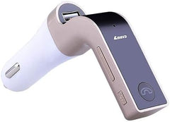 Car G7 LCD Bluetooth FM Transmitter | Car Charger & MP3 Player with USB & TF Slot | Hands-Free Calling | Compatible with Android & iOS (Golden)