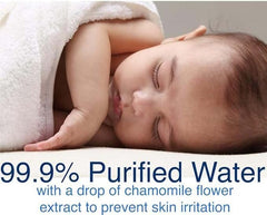Pure Water Baby Wipes – Chamomile-Infused, Fragrance-Free, and Hypoallergenic | Gentle for Newborn Skin