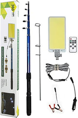 360° Multifunction Outdoor LED Light | 5M Fishing Rod Lamp with IR Remote | 3 Modes | 800W Camping Lantern