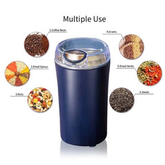 Small Stainless Steel Coffee Grinder – Electric Coffee & Spice Bean Grinder | Powerful Motor, Compact Design, Multi-Purpose Mill for Home & Kitchen Use