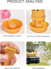 8-Hole Automatic Bubble Toy – Electric Bubble Machine for Kids, Outdoor Summer Fun Bubble Maker with Powerful Motor, Endless Bubble Blower for Parties, Playtime & Events