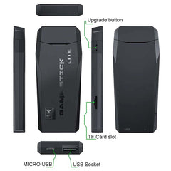 Retro Game Stick Lite | Plug & Play HDMI Console with 20,000+ Classic Games, Dual 2.4G Wireless Controllers, 64GB Storage | Portable Gaming System for TV