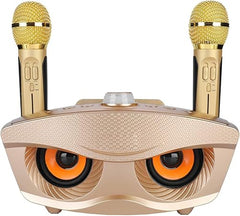 Dual Wireless Microphone Bluetooth Karaoke Speaker Set | Portable Rechargeable Sound System for Home, Parties & Events | Clear Audio with Deep Bass & LED Effects