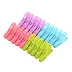 Plastic Clothes Pins Laundry Clips | 40 Pcs Colorful Clothespins with Bag, 2-Inch Small Clothespins for Hanging Clothes – 4 Colors