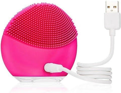 Mini Dual-Sided Smart Silicone Facial Cleansing Device – Rechargeable Electric Face Brush for Deep Cleaning, Gentle Exfoliation & Massage, Compact Skincare Tool (Multicolor)