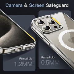 Compatible Magnetic Phone Case with Camera Control – Military-Grade Shockproof Protection for iPhone 15, 15 Plus, 15 Pro & 15 Pro Max