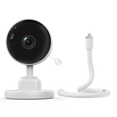 Smart WiFi Baby Monitor – 360° Pan/Tilt Security Camera with No-Glow Night Vision, Bluetooth Remote & Two-Way Audio for Infant Safety, Home & Nursery Monitoring