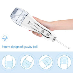 Portable Dental Water Flosser | 300ml White Edition | Rechargeable Oral Irrigator for Deep Cleaning & Gum Health | Advanced Home & Travel Oral Care