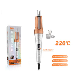 Auto Hair Curler with Ceramic-Aluminum Barrel – 360° Rotating Cord, Hair-Friendly Negative Ion Technology for Salon-Quality Curls, Lazy Waves & Big Volumes at Home