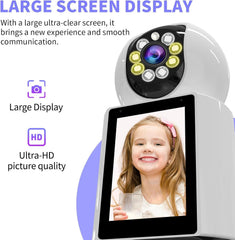 4K HD Indoor Security Camera – 360° Rotation, Night Vision, Two-Way Audio, Motion Alerts, App Control, Ideal for Pets, Babies, and Nanny Monitoring