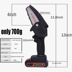 Powerful Brushless Cordless Mini Chainsaw – Handheld Electric Tree Branch Cutter with Safety Lock for Effortless, Precise, and Safe Wood Cutting Anytime, Anywhere