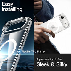 Magnetic Clear Case for iPhone 17 Air 6.5" (2025) | MagSafe Compatible Shockproof Transparent Bumper Cover with Anti-Scratch Hard Back & Wireless Charging Protection