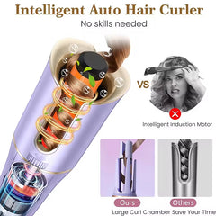 2-in-1 Electric Hair Styler – Rotating Curling Iron & Straightener Brush with Negative Ion Technology, Fast Heating, Frizz Control & Smooth Styling Tool (Multi-Colour)