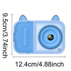 Kids Instant Print Camera – 1080P Digital Camera with Instant Photo Papers, Fun & Safe Toy Camera for Ages 3-12, Educational Gift for Boys (Blue)