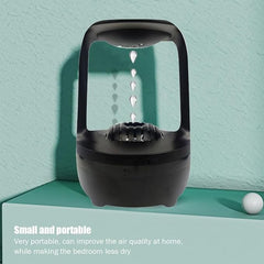 Anti-Gravity Bedroom Humidifier – Innovative Floating Water Drop Design, Quiet Ultrasonic Mist Maker for Home, Office & Spa with Ambient LED Lighting and Air Moisturizing Comfort