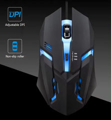 Wired Gaming Mouse with RGB Lights | Adjustable DPI, Ergonomic Design, Braided Cable & 4 Programmable Buttons for PC & Laptop Gaming