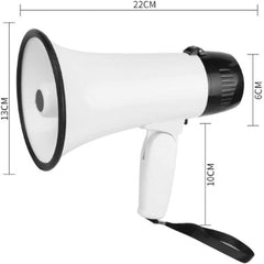 Portable Megaphone Bullhorn 25W Rechargeable with Siren, Music, Recording & Adjustable Volume | Lightweight Handheld Loudspeaker with Strap for Outdoor Events, Sports, Safety & Gatherings