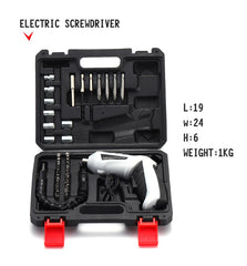 Cordless Screwdriver | Household Small Electric Drill | Rechargeable Screw Set with Multi-Function Lithium Battery | 5 Torque Settings & LED Light