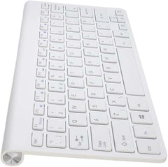 White Compact Wireless Keyboard and Mouse Combo – Slim, Portable 2.4GHz Set with Silent Keys, Smooth Navigation, and Long Battery Life for Home, Office & Travel
