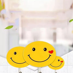 Wall Hanging Hook Set | 9-Piece Emoji Face Hooks with Strong Poster Adhesive | Damage-Free Decorative Hooks for Room, Kitchen, and Office