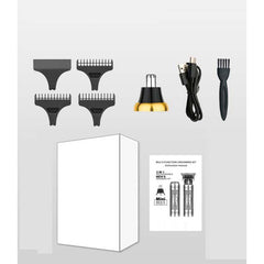 3-in-1 Rechargeable Men's Grooming Kit - High-Performance Trimmer with T-Blade, Anti-Pinch System, USB Type-C Fast Charging for Hair, Beard & Body Grooming