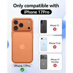Crystal Clear Case for iPhone 17 Pro 6.3" (2025) | Anti-Yellowing Hard Back, Slim Shockproof Bumper, Wireless Charging Compatible Transparent Protective Phone Cover