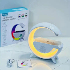3-in-1 Night LED Desk Lamp | Bluetooth Speaker with 15W Wireless Charger | Dimmable Touch Lamp for Bedroom, Office & Home Décor