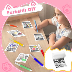 Kids Instant Camera - 1080P Digital Camera with Printing Paper, Fun & Educational Toy for Ages 3-12 (No Card Included) - Pink