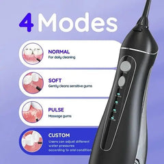 Portable Oral Irrigator with 3 Cleaning Modes | Rechargeable Water Flosser for Deep Cleaning, Adjustable Pressure, IPX7 Waterproof for Home & Travel